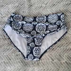 blue & white bikini bottom